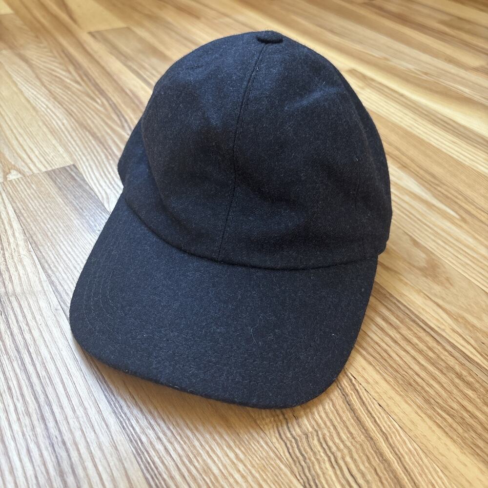 Brunello Cucinelli Black Wool Baseball Cap